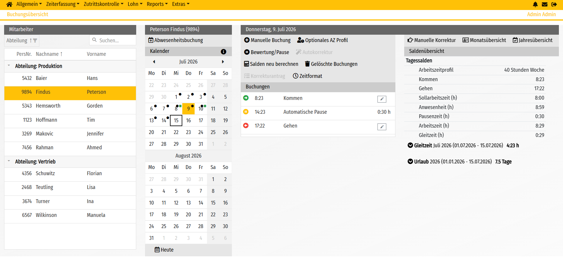 timeCard Demo